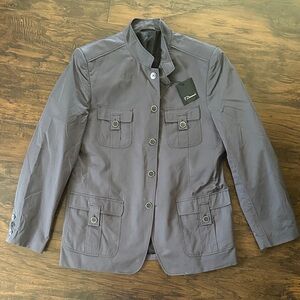 7 Diamonds Men's Gray Military Field Jacket